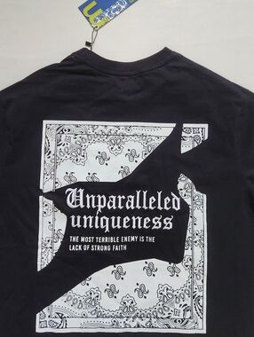 RIOT EMPIRE 'Unparalleled Uniqueness' Men's Black Graphic Tee